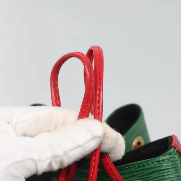 LOUIS VUITTON Epi Petit Noe Shoulder Bag Bicolor Green Red M44147 LV Auth - Picture 5 of 15